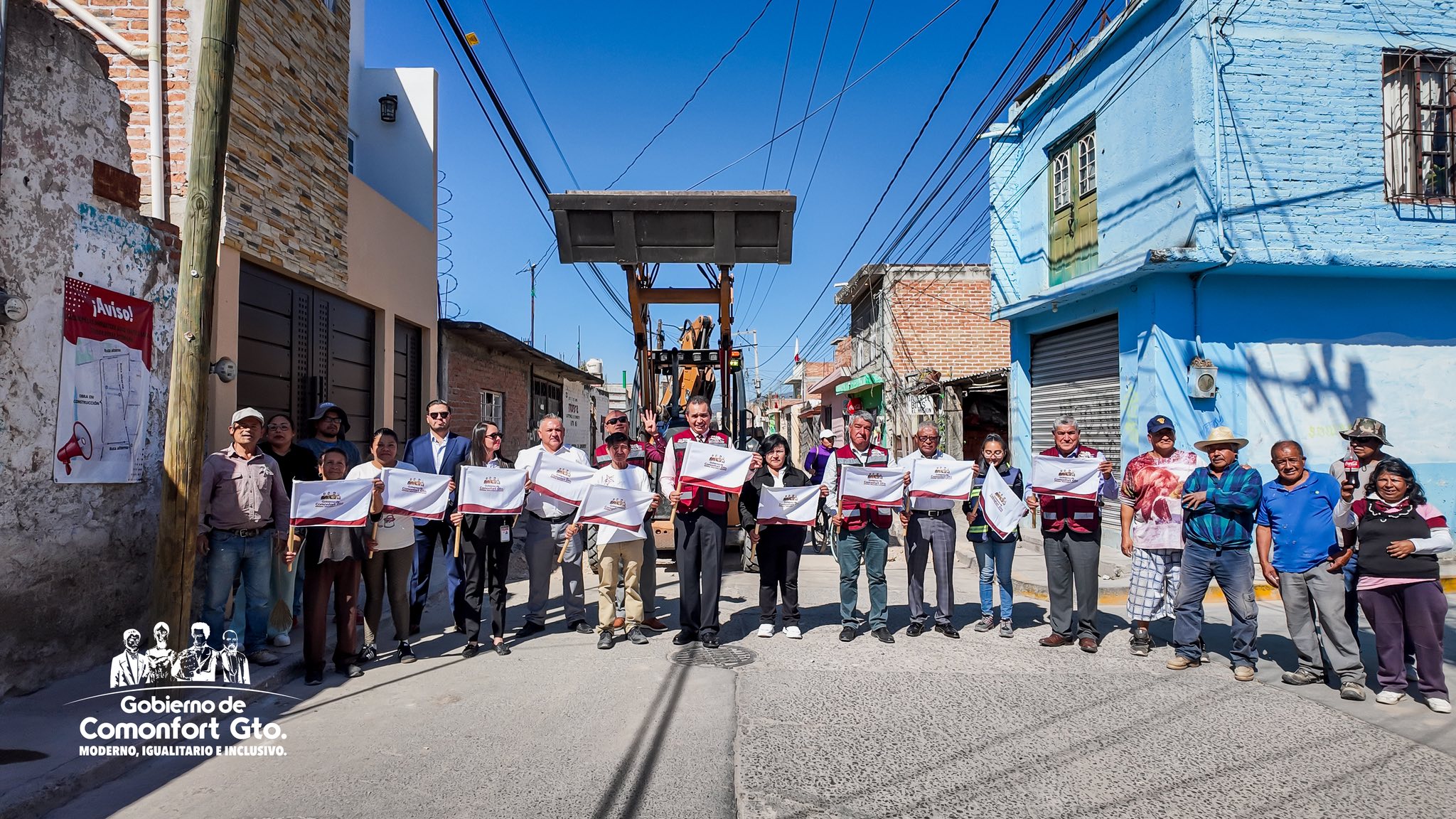 Vista aérea o panorámica de la zona de pavimentación